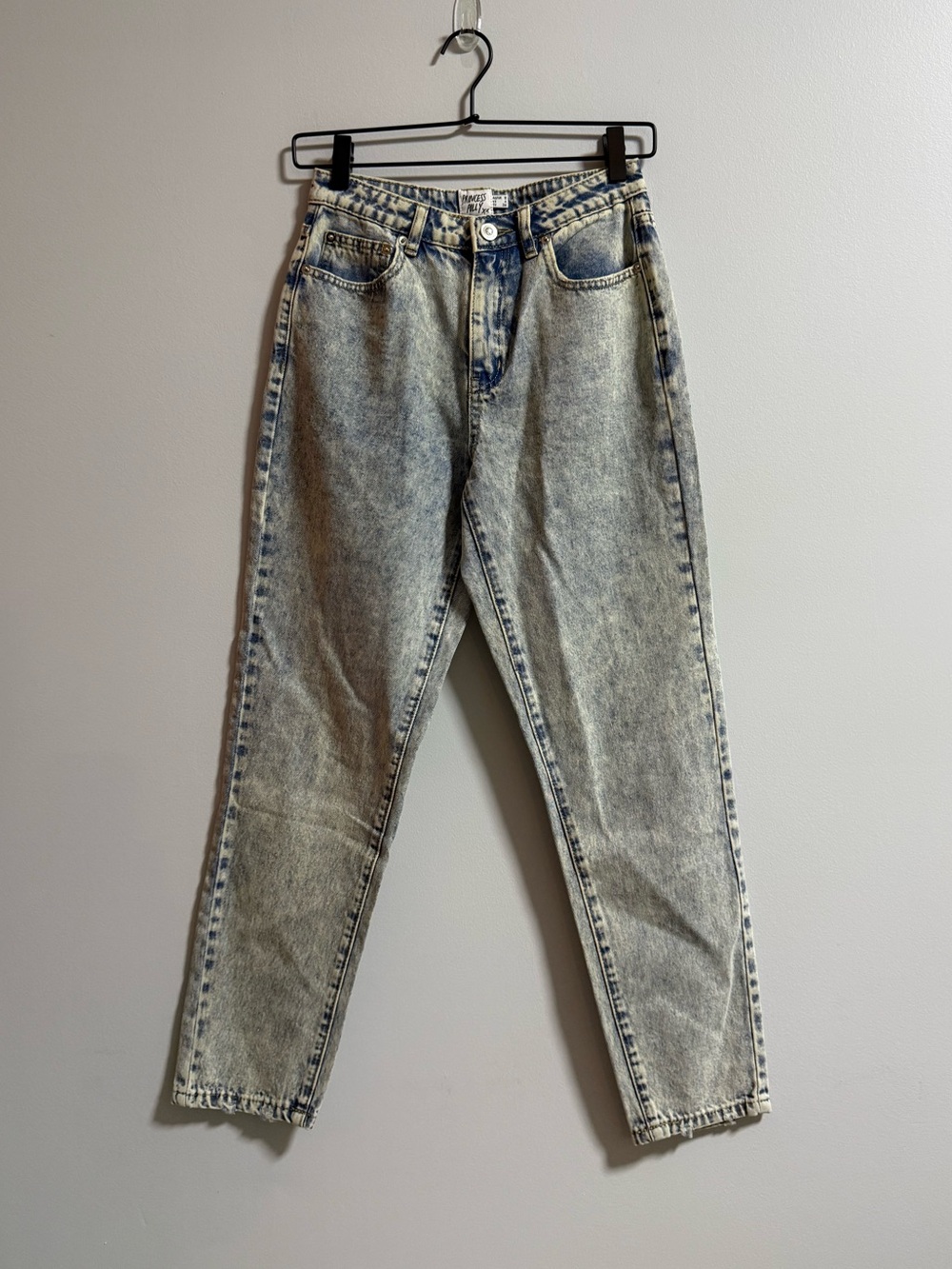 Princess Polly High-Waisted Acid Wash Mom Jeans - Picture 2 of 7